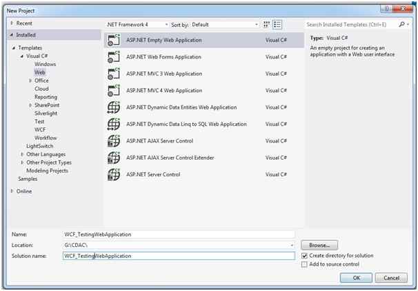 Asp.Net Empty Web Application
